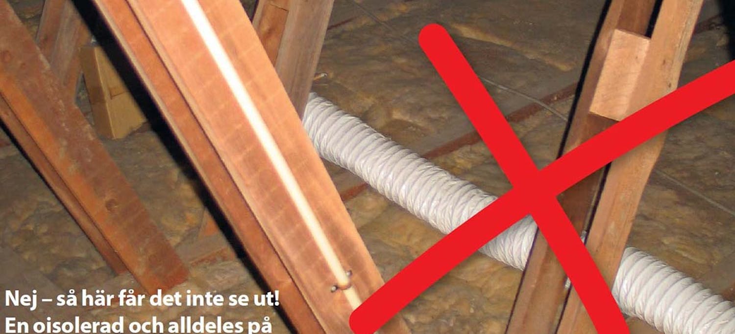 Kondens ventilation Kondens i ventilationsrör